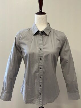 J.Crew Haberdashery Gray Refined Stretch Button-Down | Size S